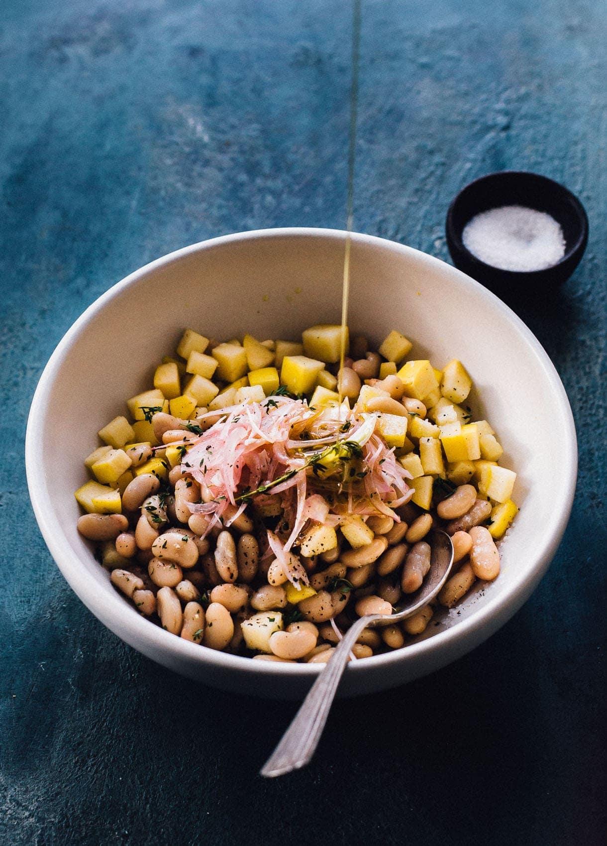 Red Wine Vinegar + Olive Oil Apple White Bean Salad