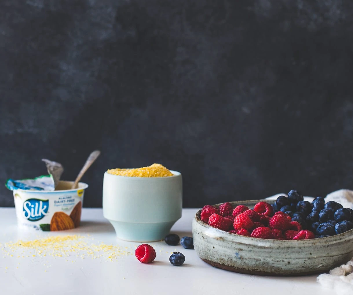 Yogurt Polenta with Berries and Honey {gluten-free, breakfast polenta recipe}