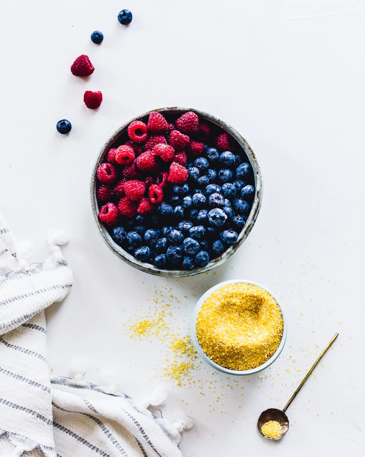 Yogurt Polenta with Berries and Honey {gluten-free, breakfast polenta recipe}