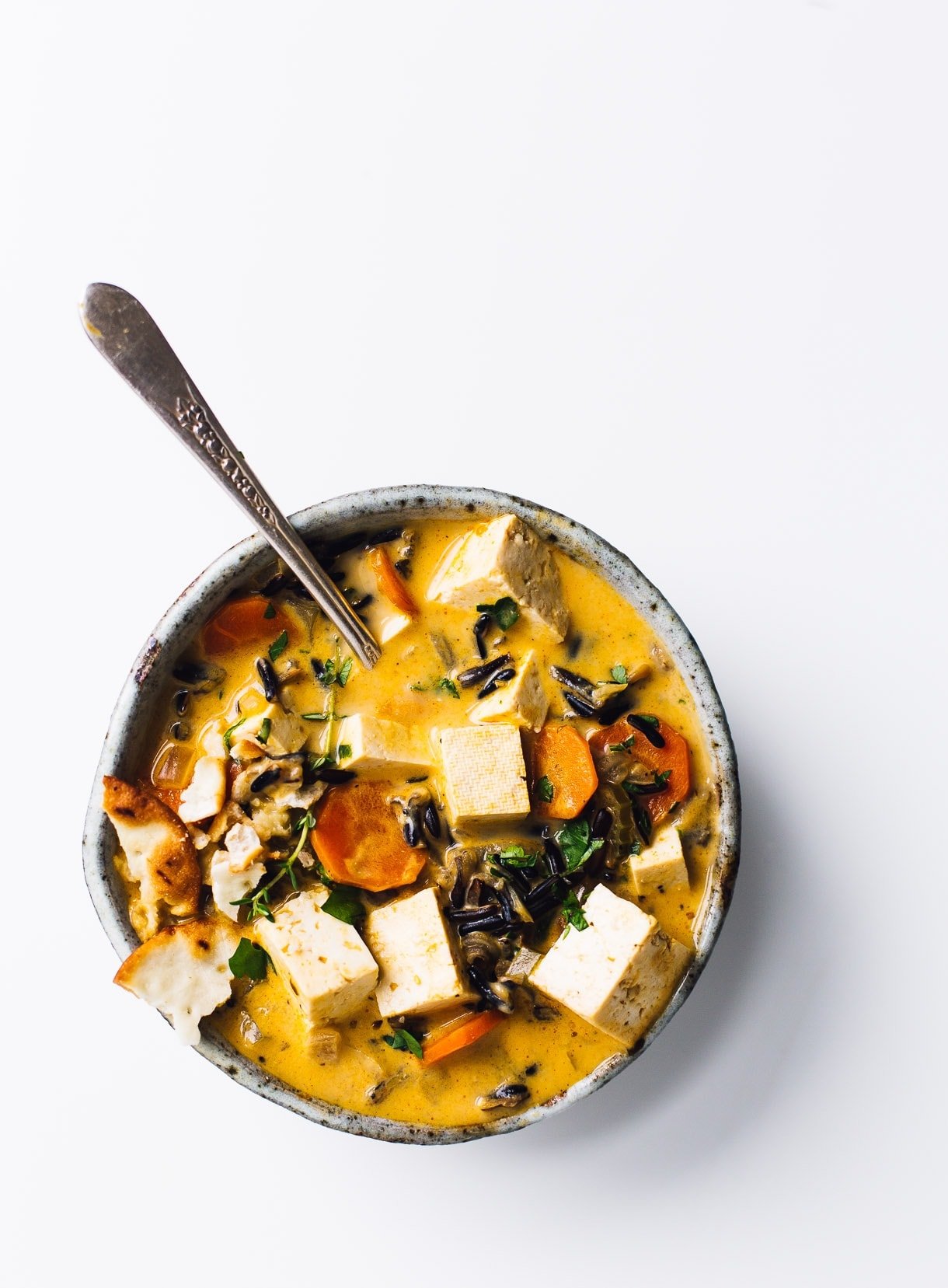 Rustic Tofu Wild Rice Soup {vegetarian remake of minnesota wild rice soup}