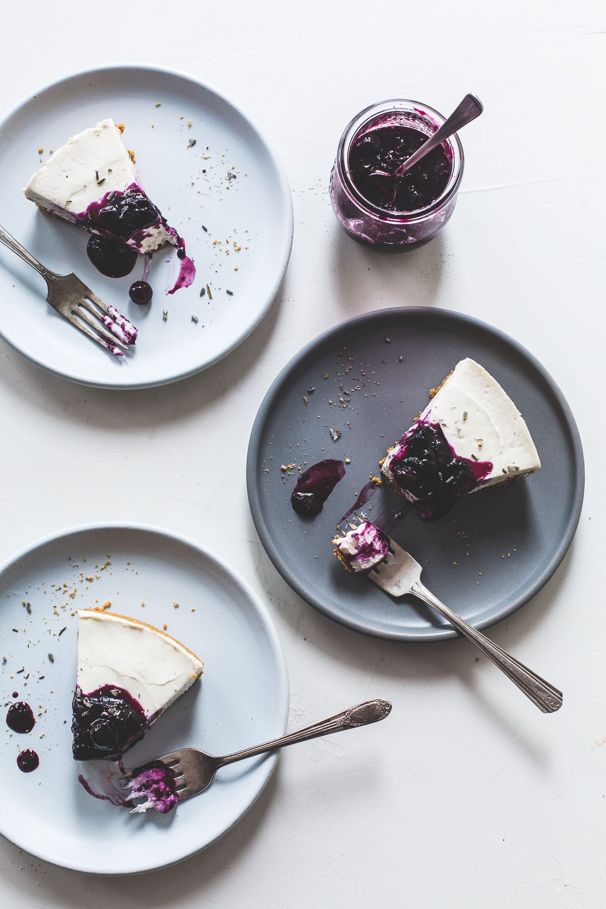 No-Bake Blueberry Lavender Cheesecake 