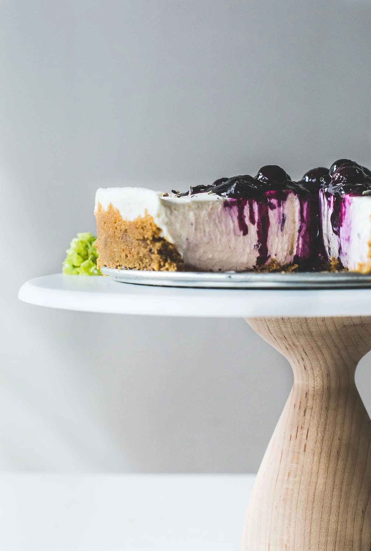 No Bake Blueberry Cheese with gluten-free crust