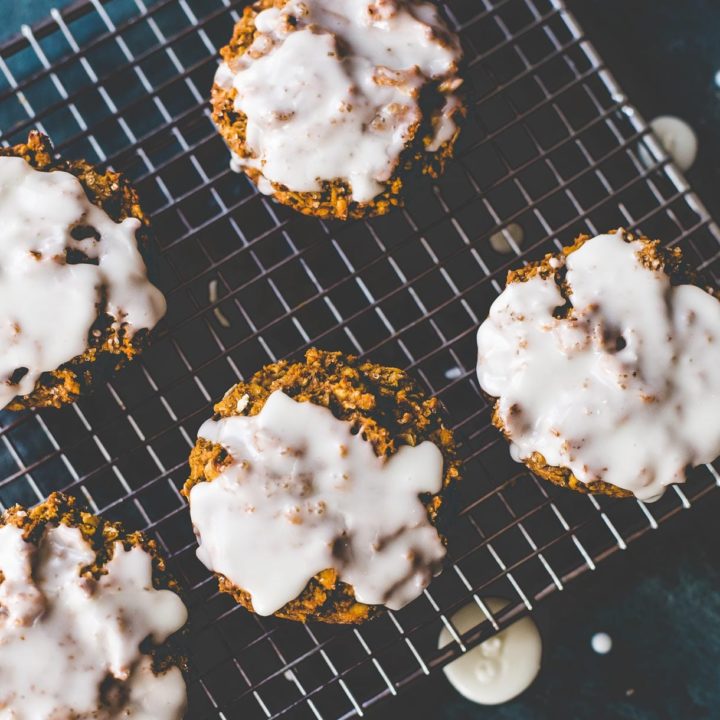 Sweet Potato Vegan Gluten Free Muffins with Vanilla Icing