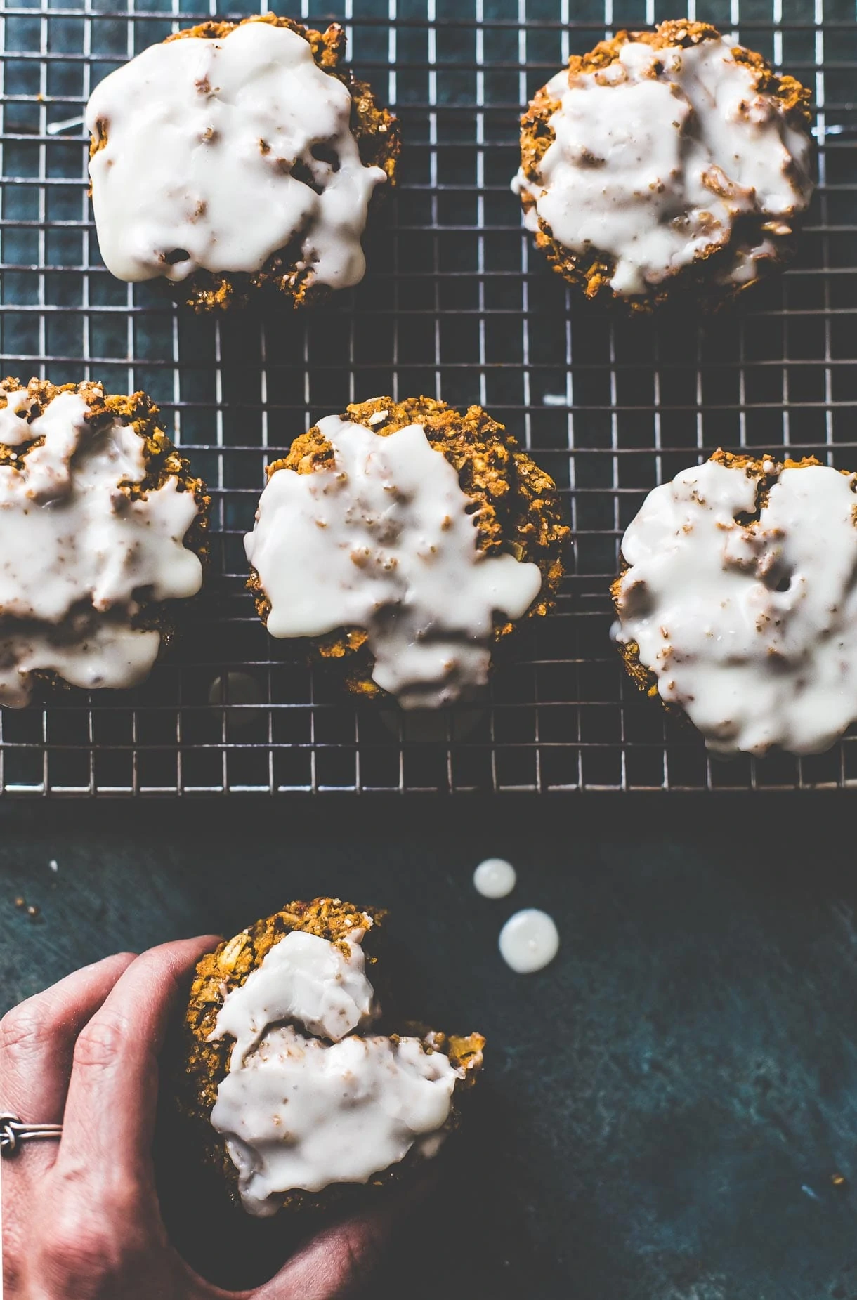 Deliciously Healthy Sweet Potato Muffins with Vanilla Icing -- vegan and gluten free, no bananas, made with teff flour