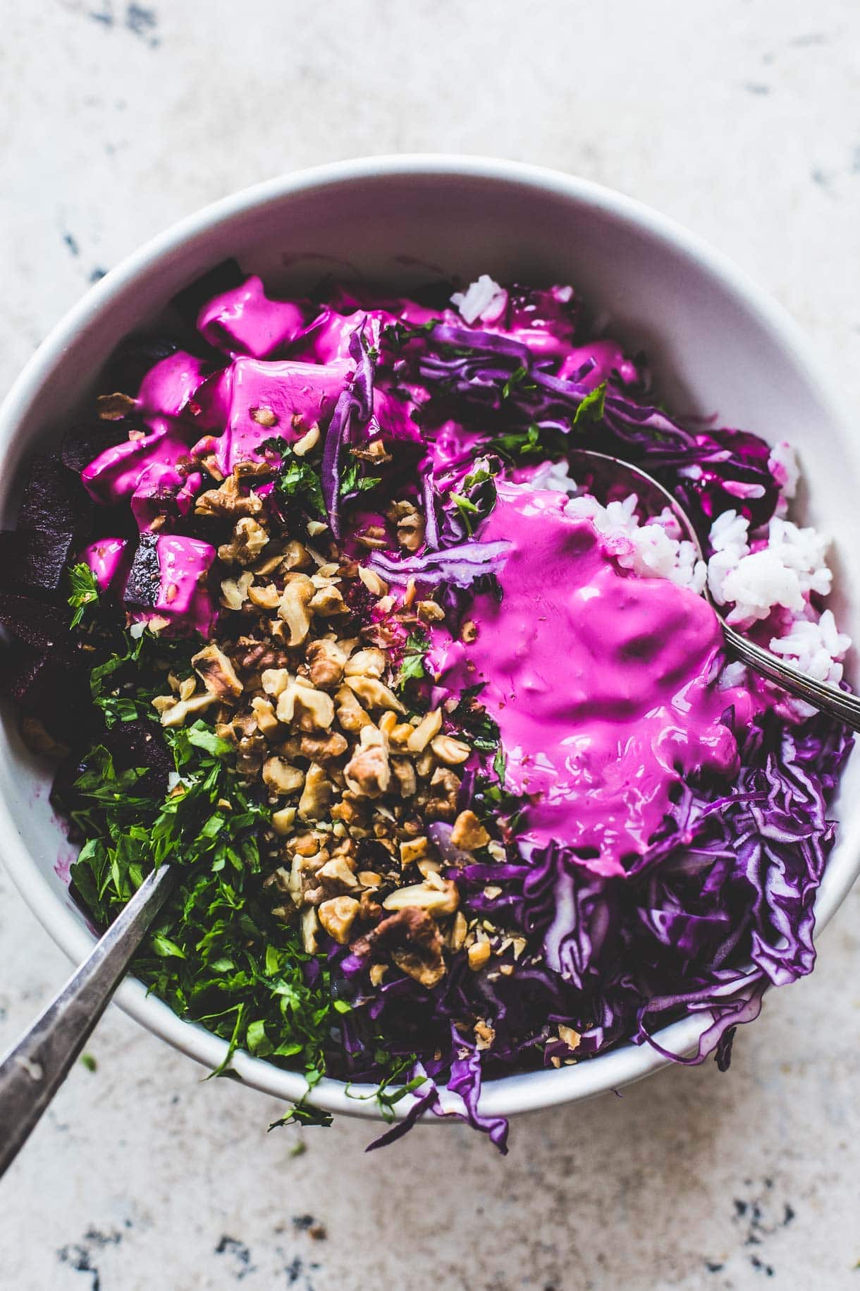 Super Pink Roasted Beet & Rice Salad