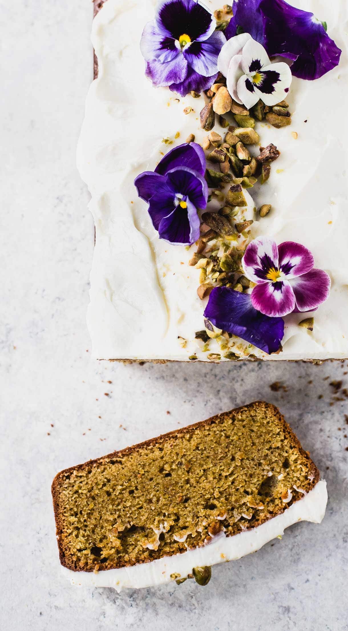 Teff Flour Cardamom Pistachio Cake with Cream Cheese Frosting {gluten-free}