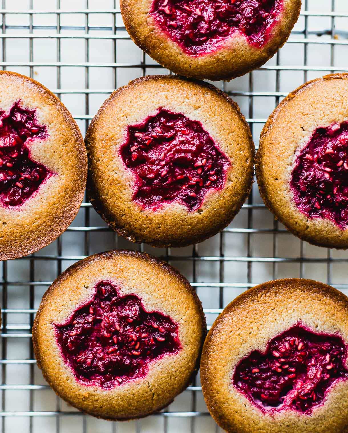 Gluten-Free Raspberry Financiers (mini cakes, cakelets. made with almond flour + teff flour)