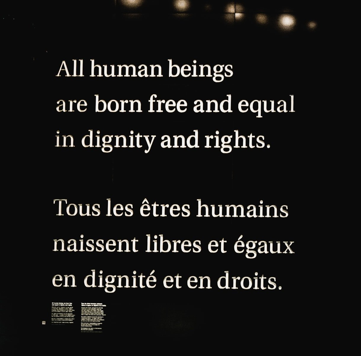 Human Rights Museum of Canda: All human beings are born free