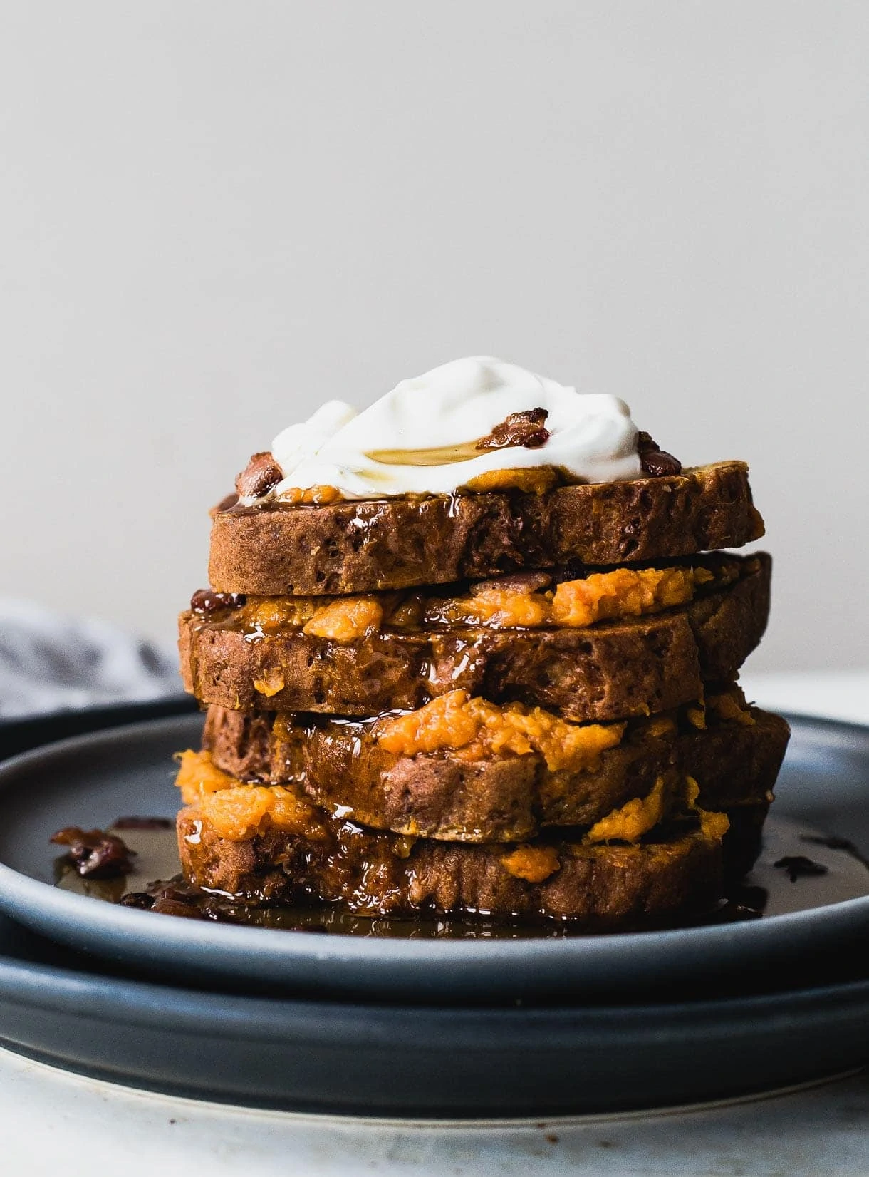Sweet Potato French Toast with Bacon {made with Udis #GlutenFreeBread }