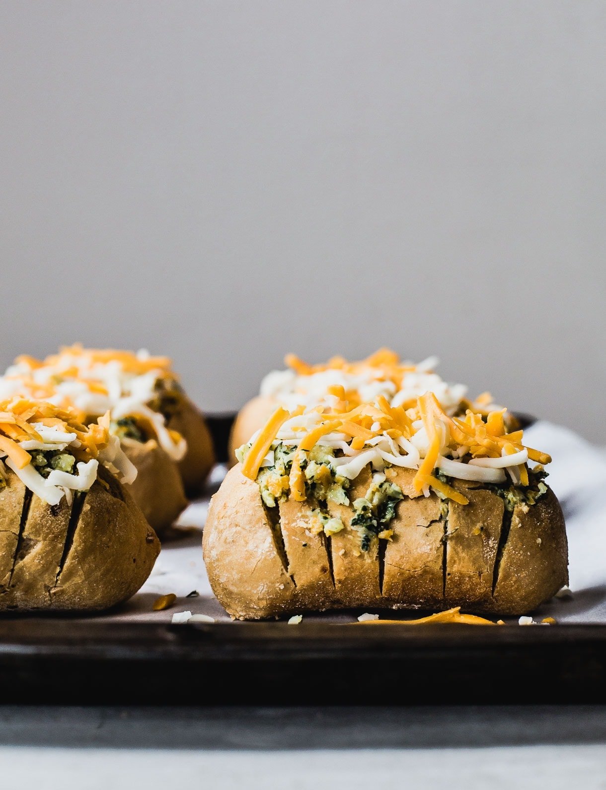 Cheesy Pull-Apart Hasselback Bread