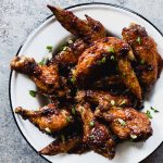 Extra Crispy Oven Baked Maple Chipotle Chicken Wings {gluten-free}