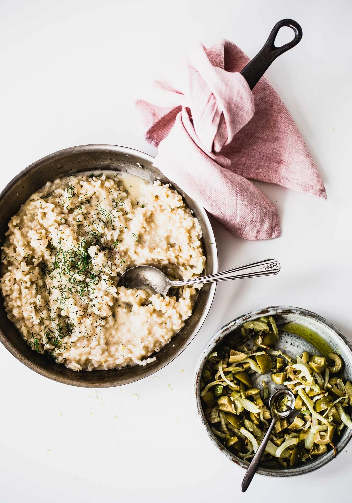 Easier Risotto with Roasted Fennel and Green Olives