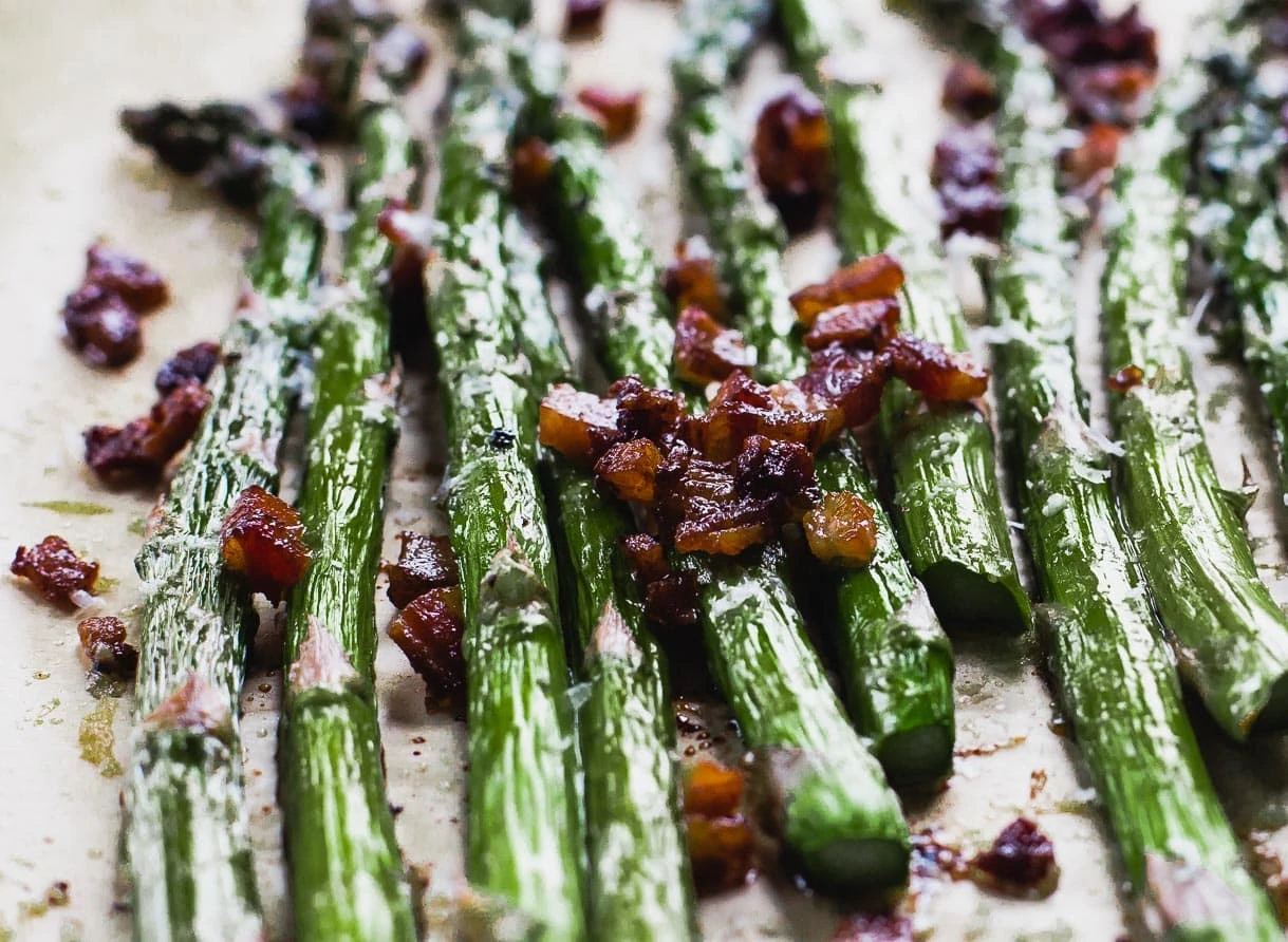 Asparagus with Bacon and Parmesan -YUM!