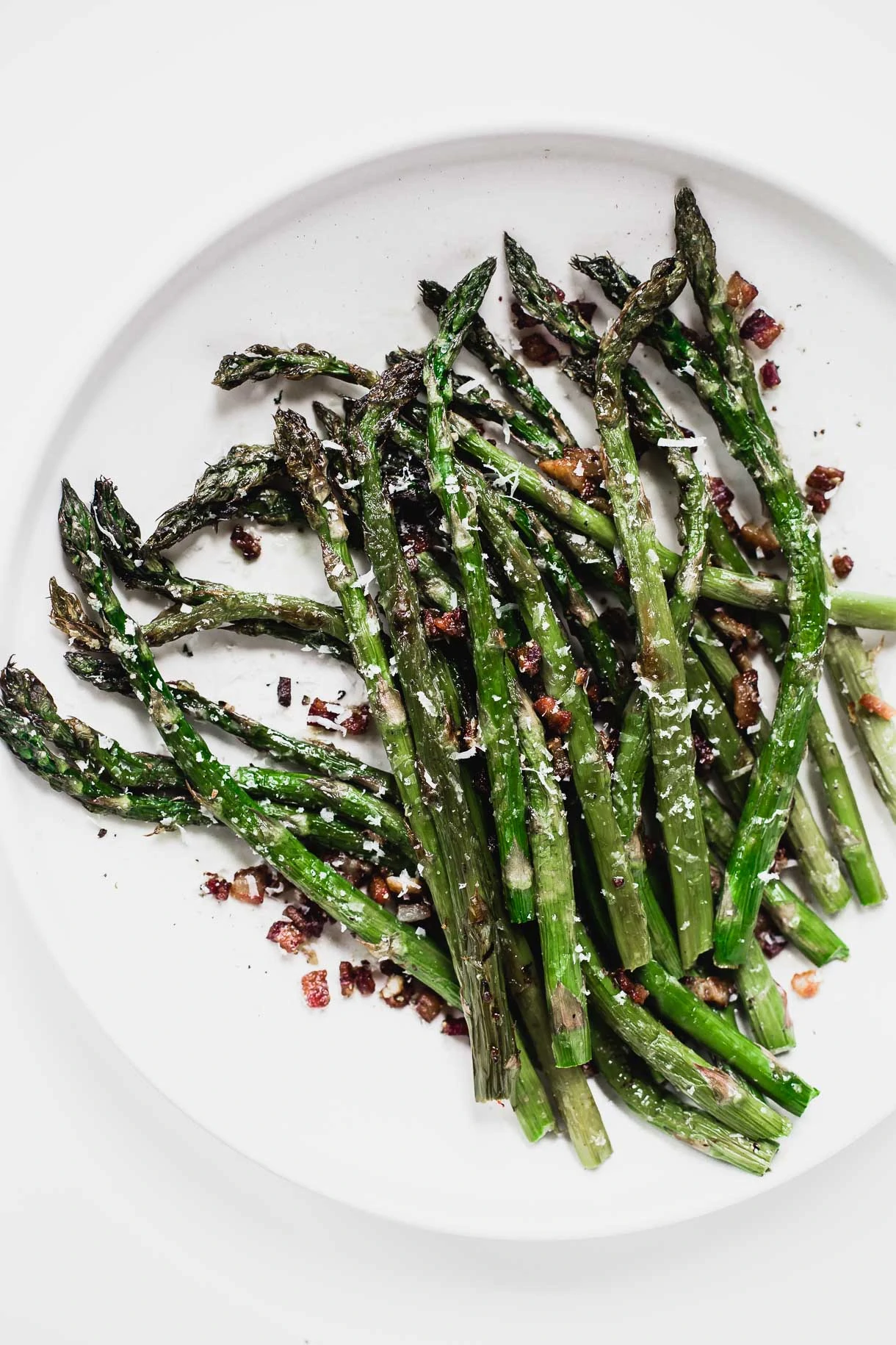 Best 3 Ingredient Asparagus Recipe Ever! With bacon and parmesan.