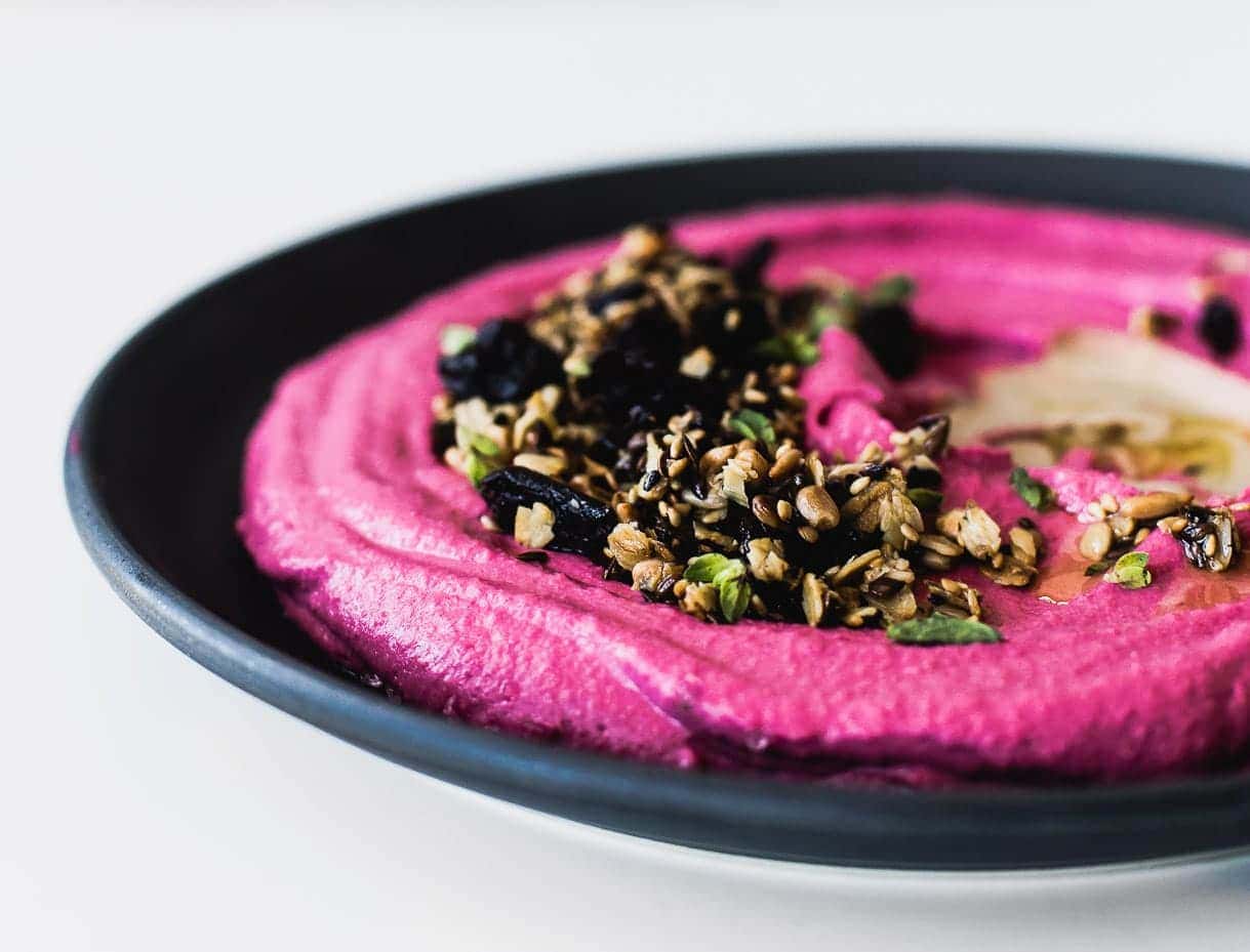 Pink Vegan Hummus Recipe 