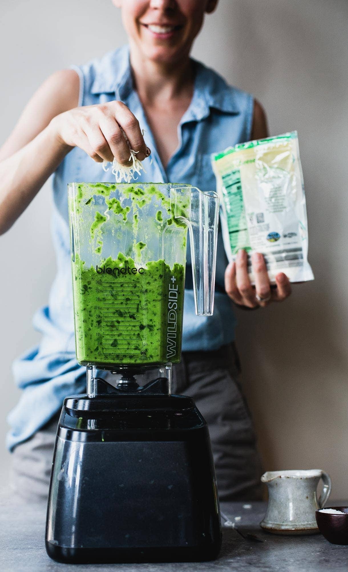 adding cheese to soup in a blendtec blender