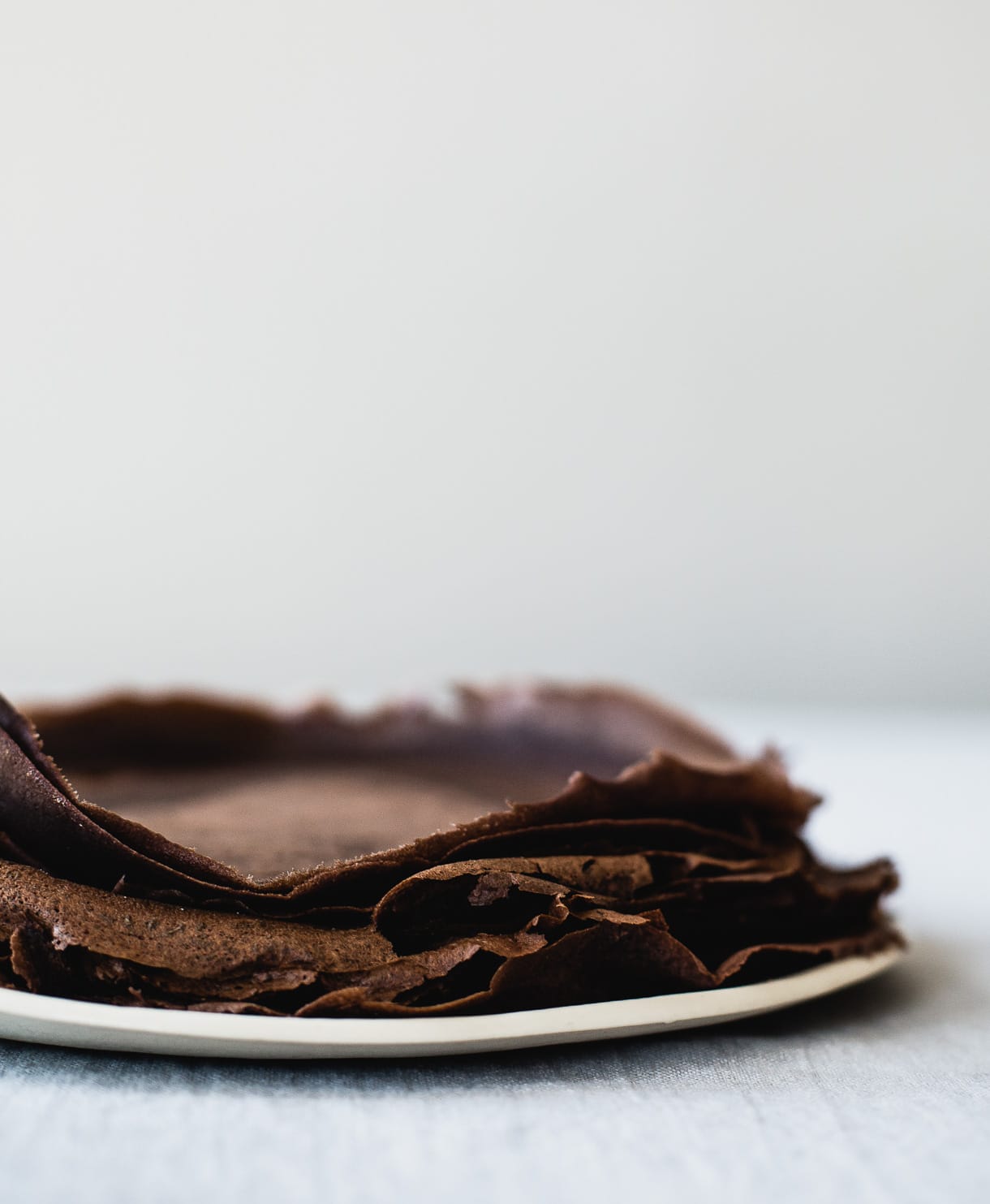 Gluten-Free Chocolate Crepe Cake with Hazelnut Cream