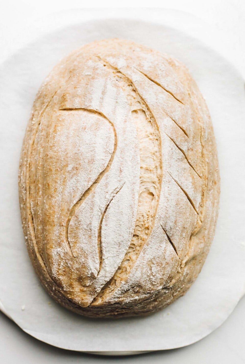 scoring sourdough bread