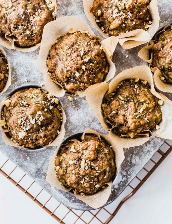 Leftover Sourdough Starter Zucchini Muffins