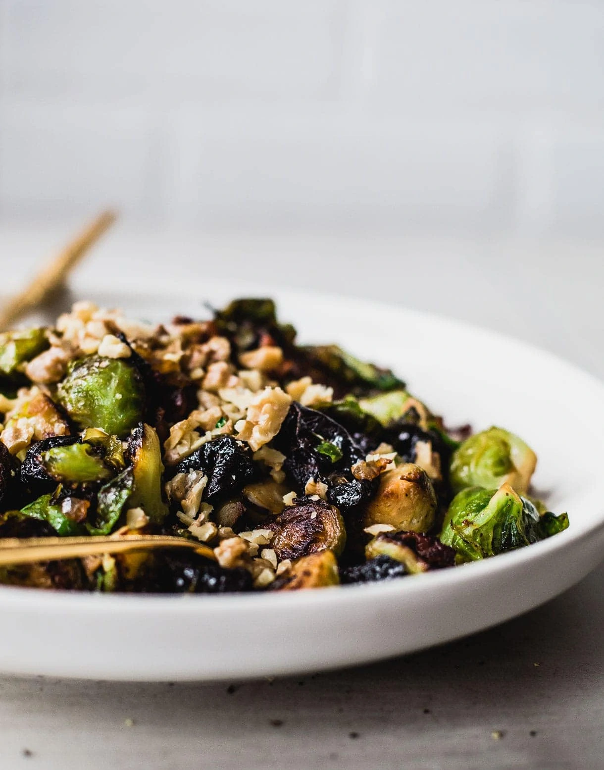 Sweet & Salty Brussels Sprouts with Bacon (paleo)