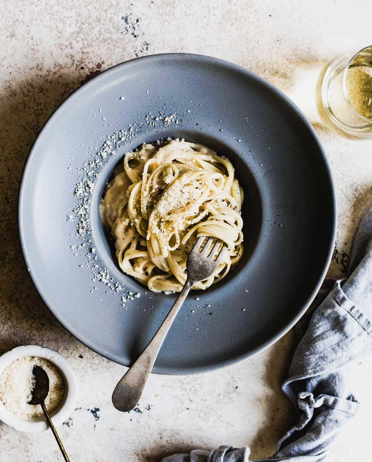 Fettucini Alfredo with Pinot Grigio