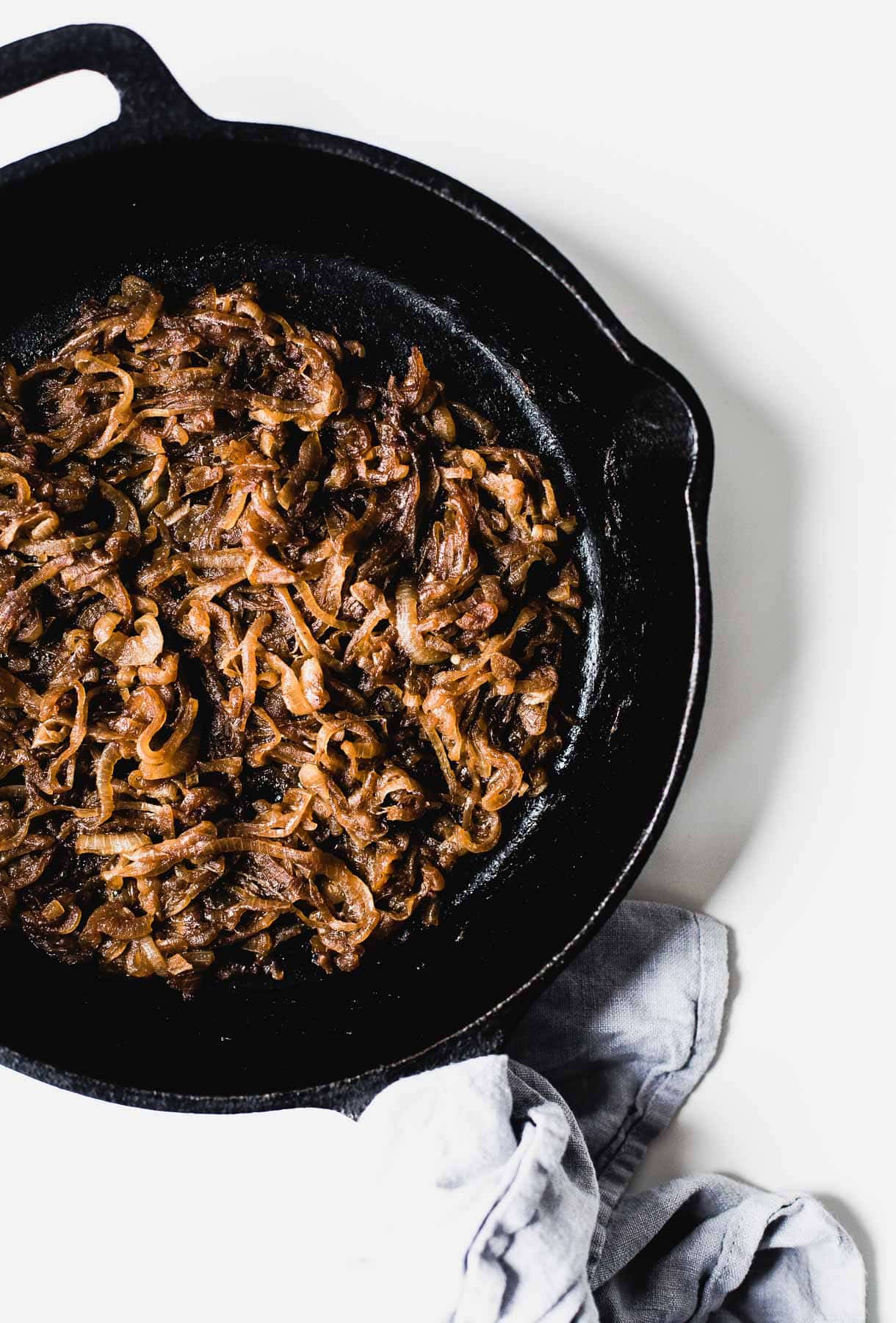 Caramelized Onions in a cast iron skillet