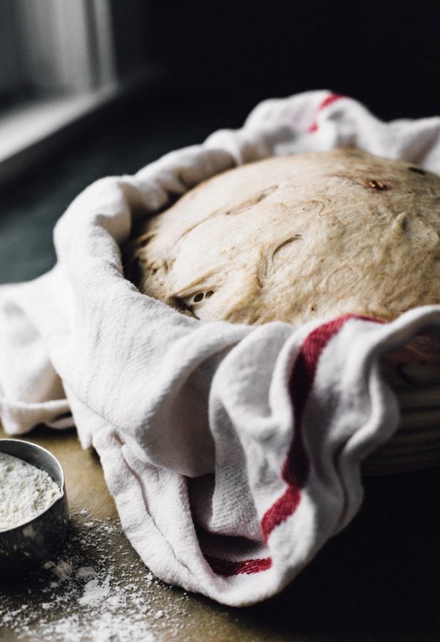 sourdough bread rising