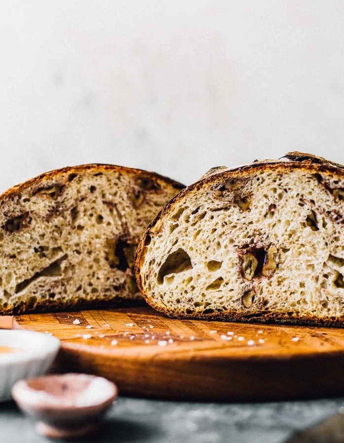 Honey Sourdough Bread with Roasted Walnuts
