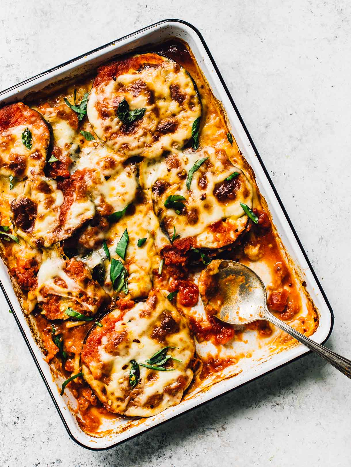 Cheesy Marinara Baked Eggplant Slices • Heartbeet Kitchen