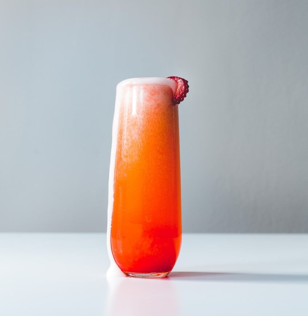 Racy Strawberry French 75 Cocktail Recipe