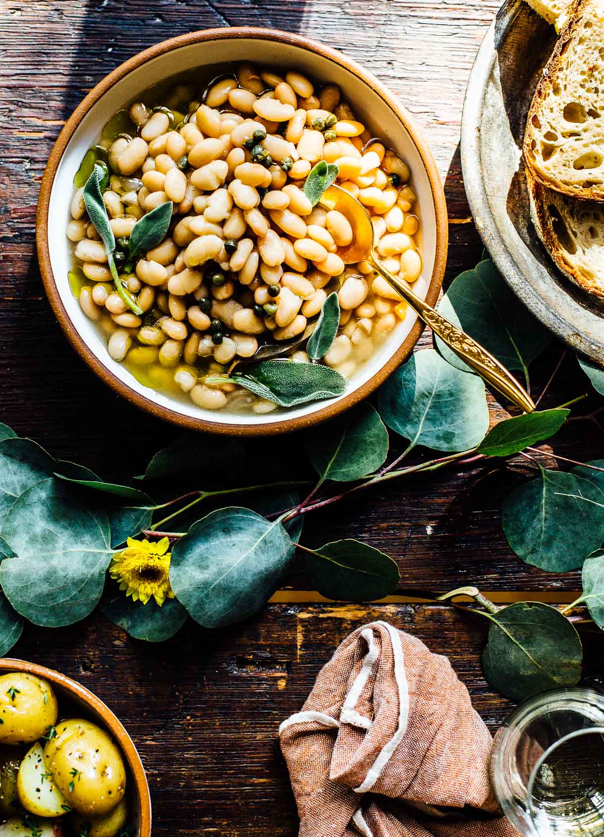 white beans with sage