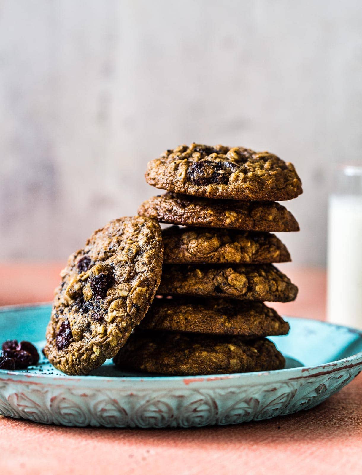 Cranberry Poppy Seed Gluten Free Oatmeal Cookies (recipe)