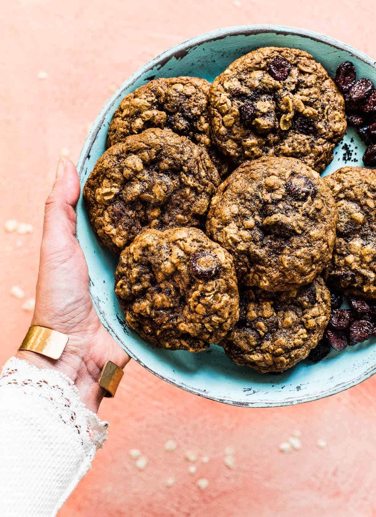 Cranberry Poppy Seed Gluten Free Oatmeal Cookies (recipe)