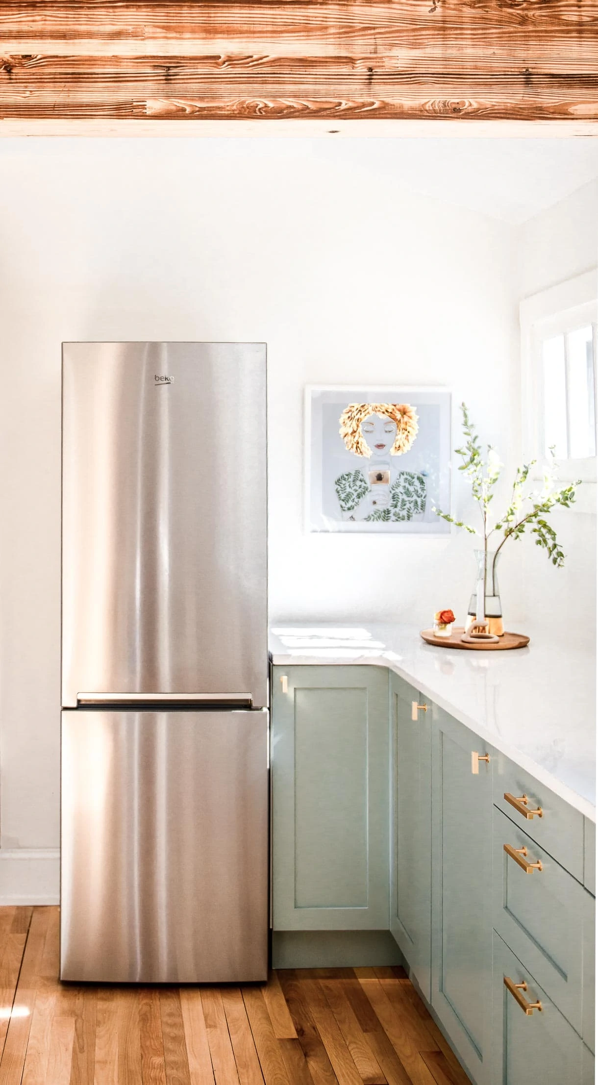 Beko 24 inch refrigerator in kitchen renovation