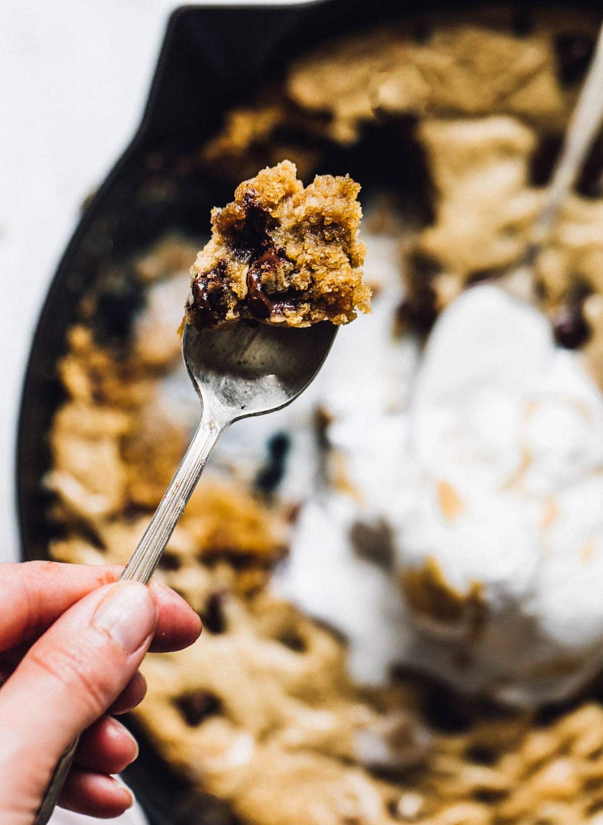 spoonful of chocolate chip cookie dough