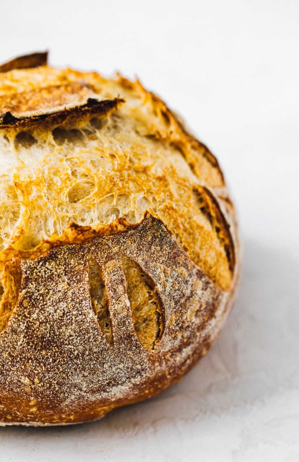 sourdough bread side angle