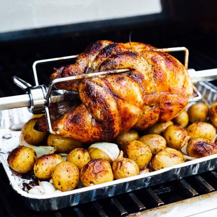 No-Fuss Rotisserie Chicken on the Grill • Heartbeet Kitchen