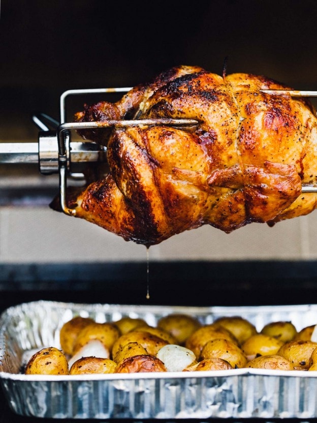 NoFuss Rotisserie Chicken on the Grill • Heartbeet Kitchen