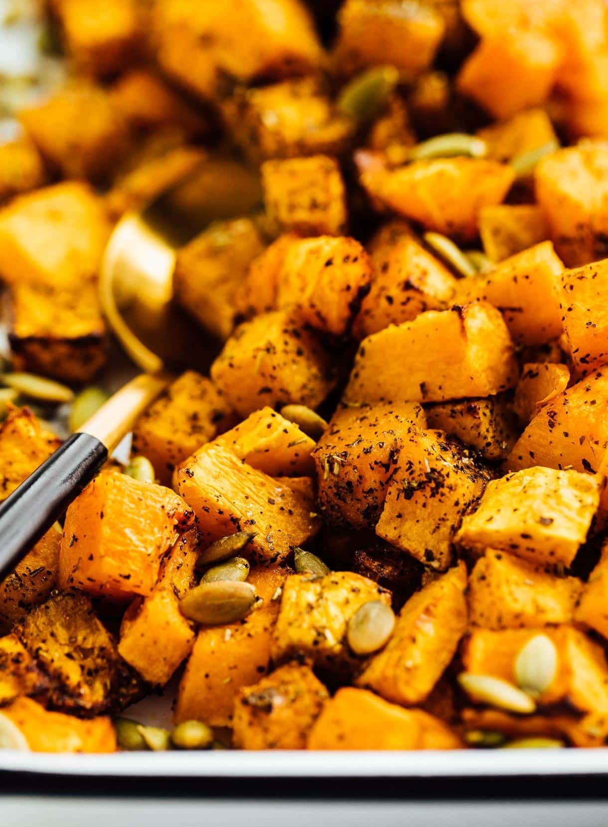 Garlic Herb Air Fryer Butternut Squash • Heartbeet Kitchen