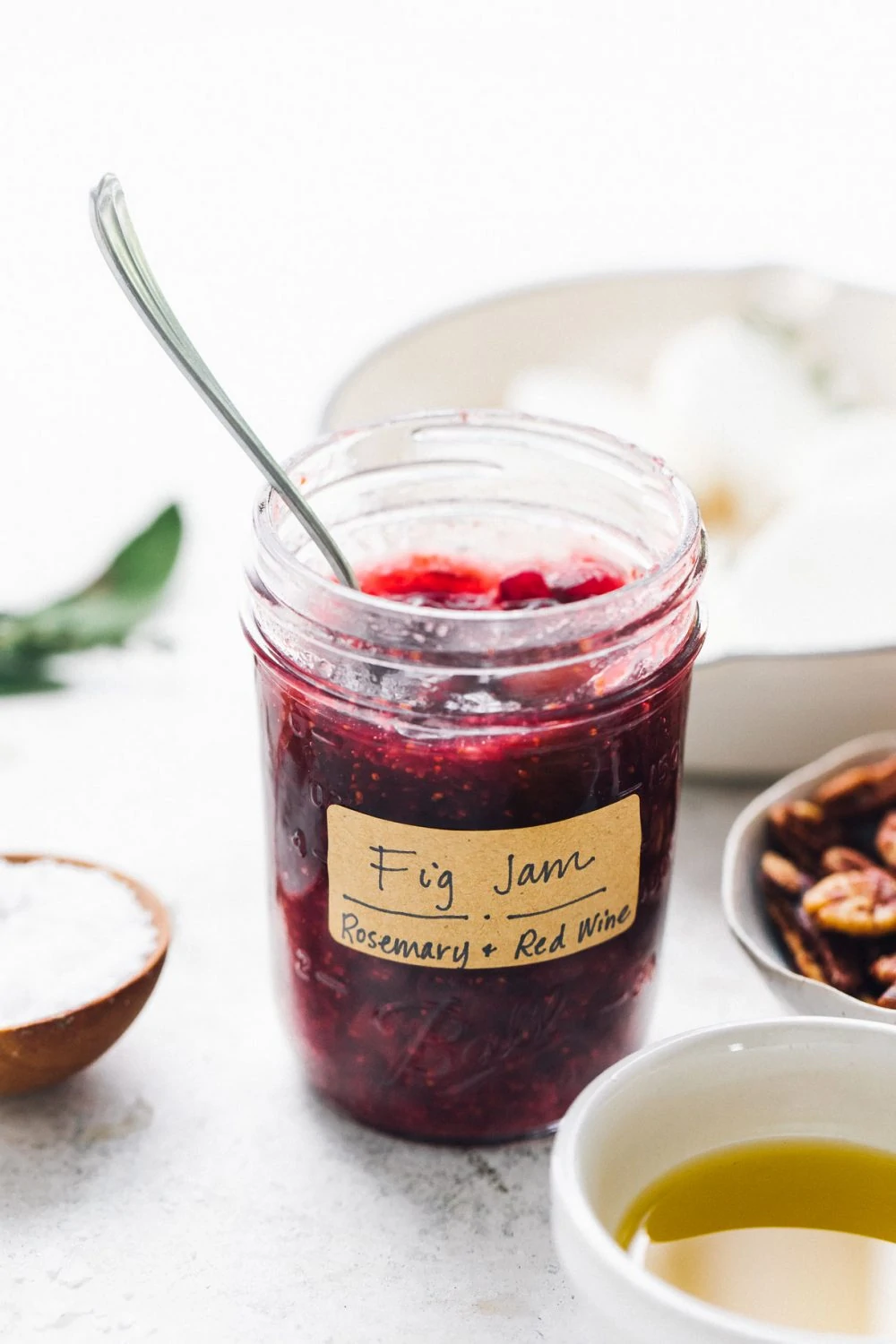 fig jam in a ball canning jar