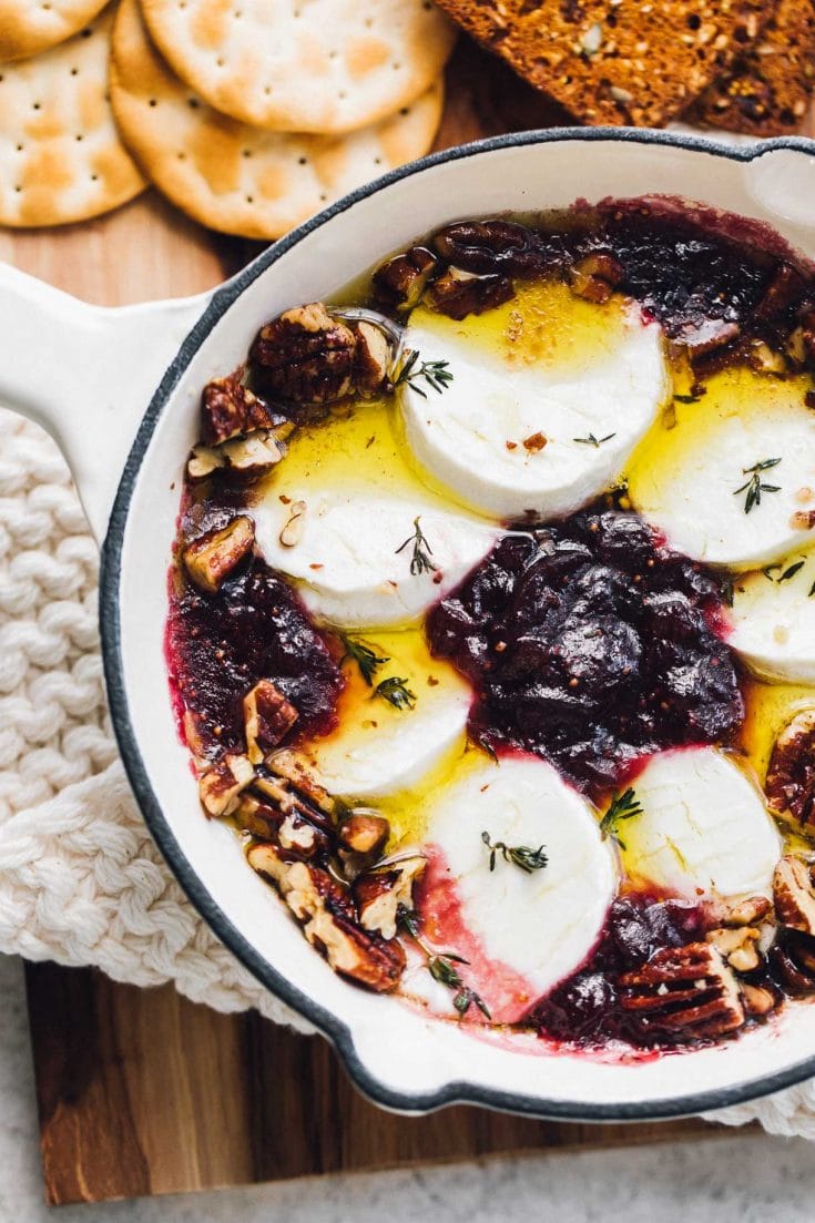 5Ingredient Baked Goat Cheese with Fig Jam • Heartbeet Kitchen