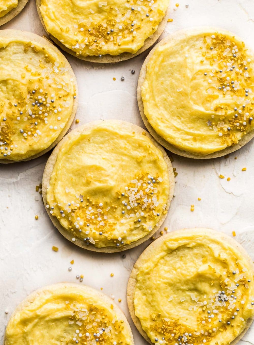 gluten free sugar cookies with mango buttercream