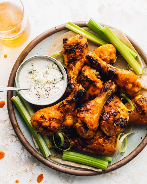 Easy Buffalo Grilled Chicken Drumsticks • Heartbeet Kitchen