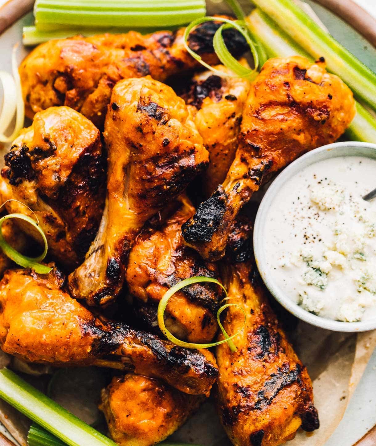 Easy Buffalo Grilled Chicken Drumsticks • Heartbeet Kitchen