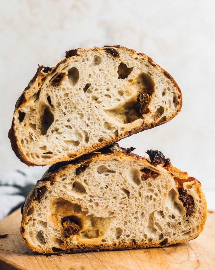 Cheesy SunDried Tomato Sourdough Bread • Heartbeet Kitchen