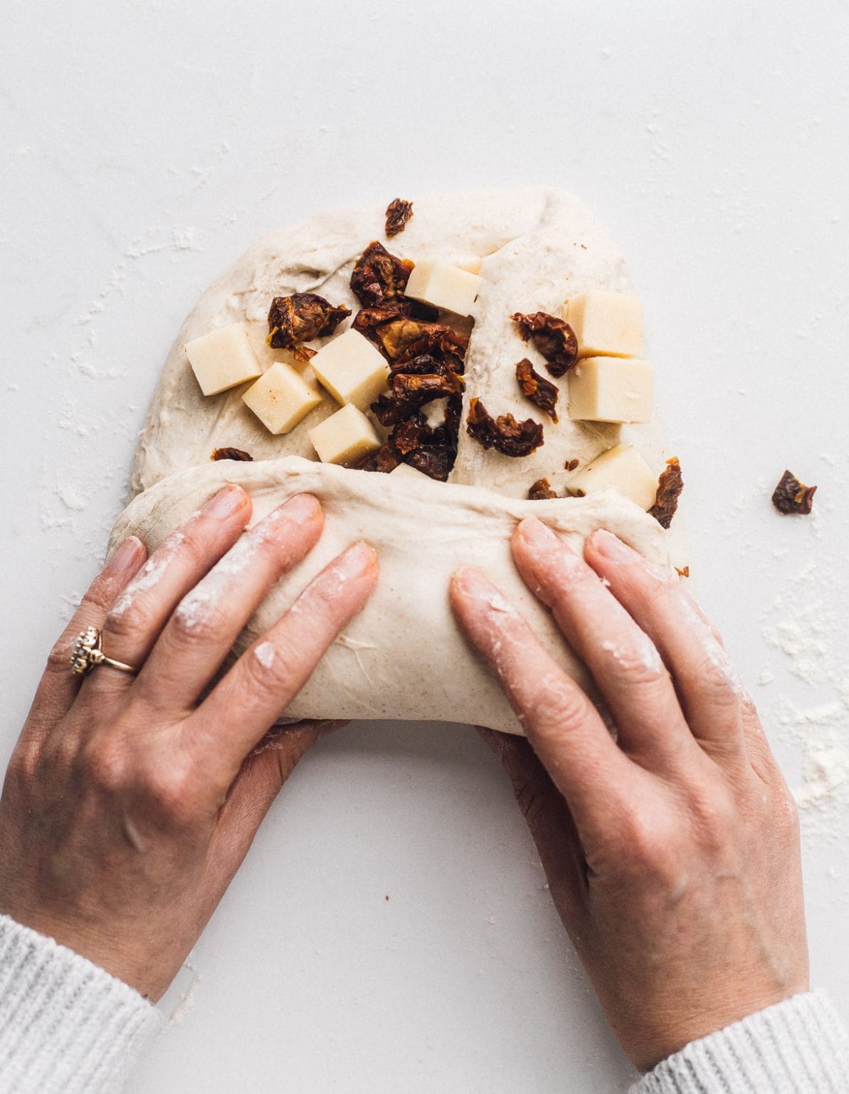 Cheesy SunDried Tomato Sourdough Bread • Heartbeet Kitchen