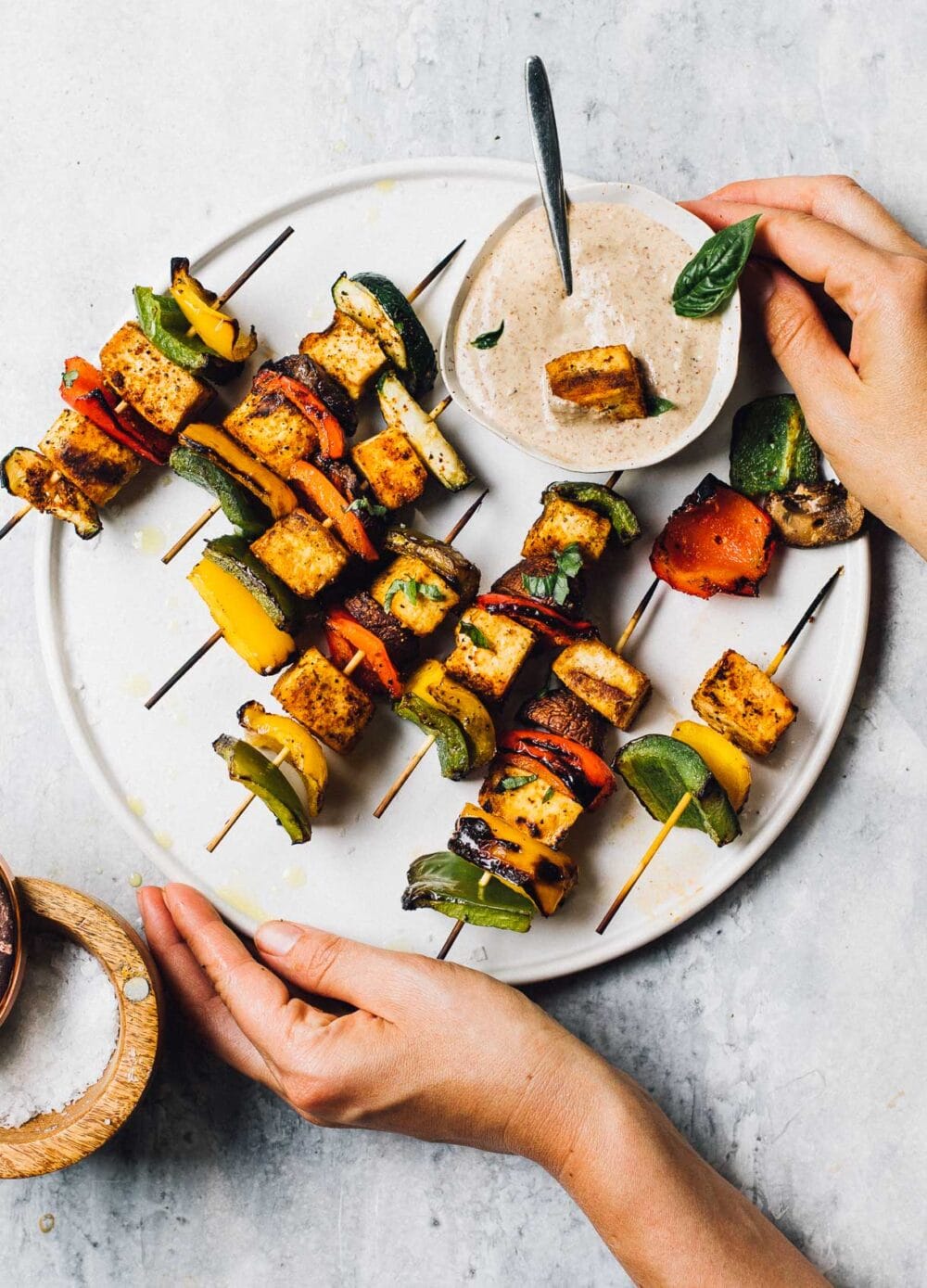 Grilled Tofu and Vegetable Skewers Recipe