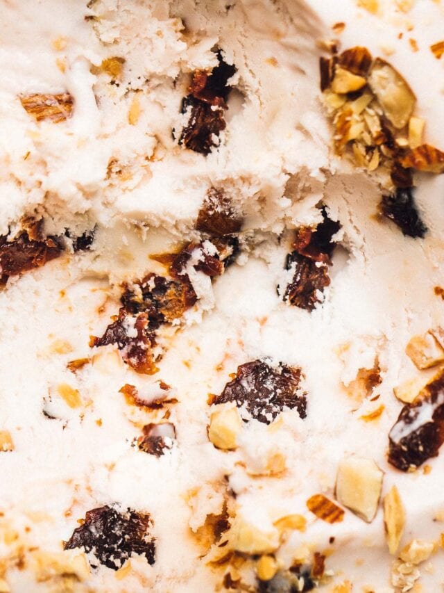 NoChurn Tart Cherry Nut Ice Cream • Heartbeet Kitchen