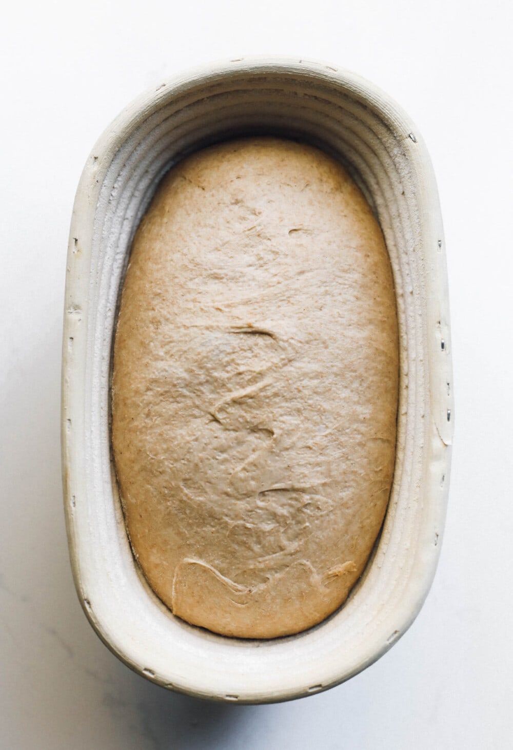 sourdough bread in a banneton