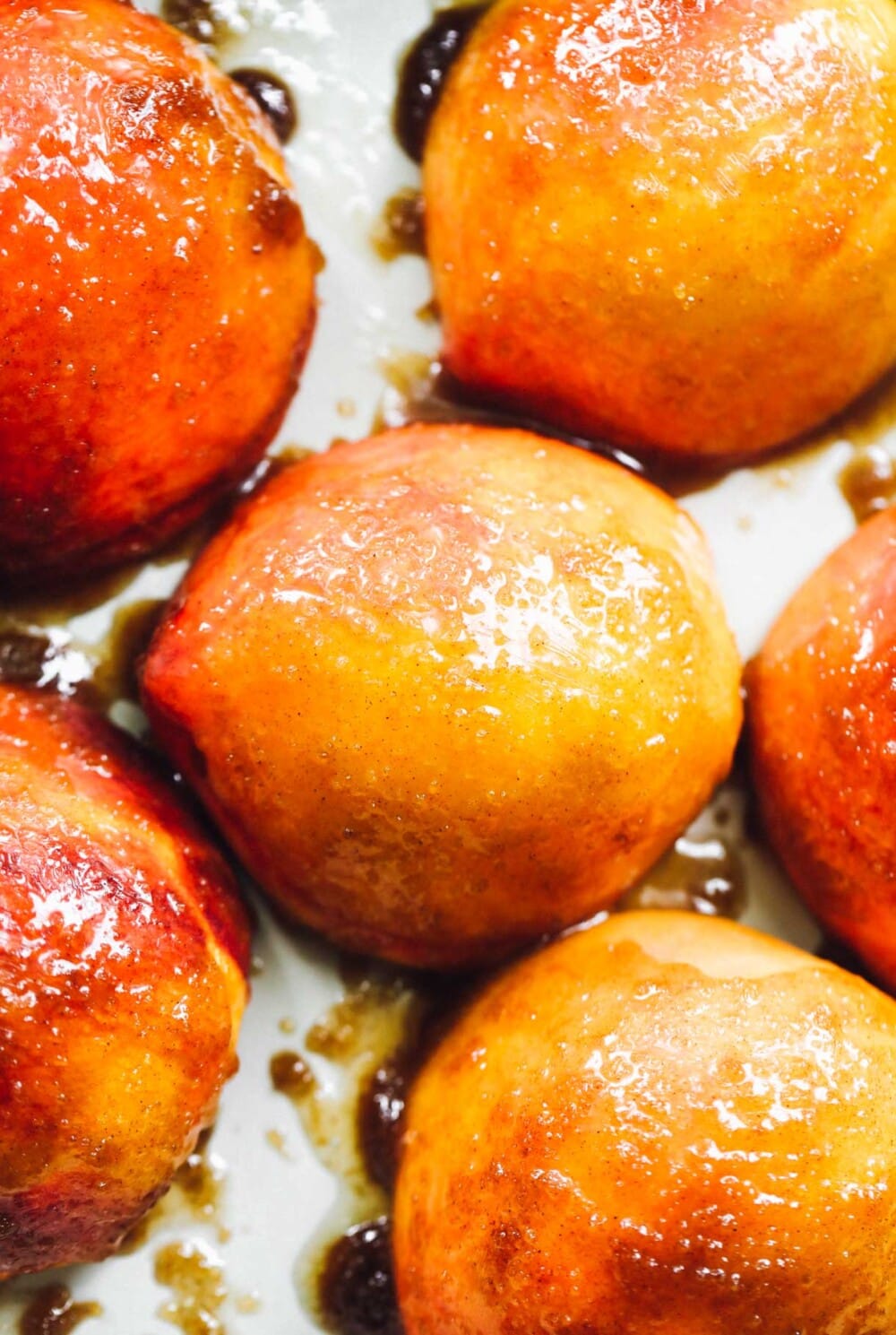 peaches with a butter and cinnamon glaze